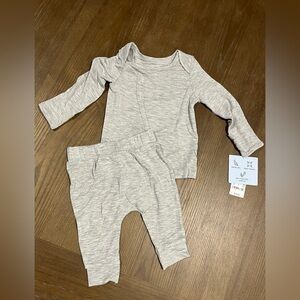 NWT 3M Carter's baby long-sleeve tee and pant set in gray